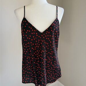 Sanctuary | Black Camisole with Red Heart Print | size m